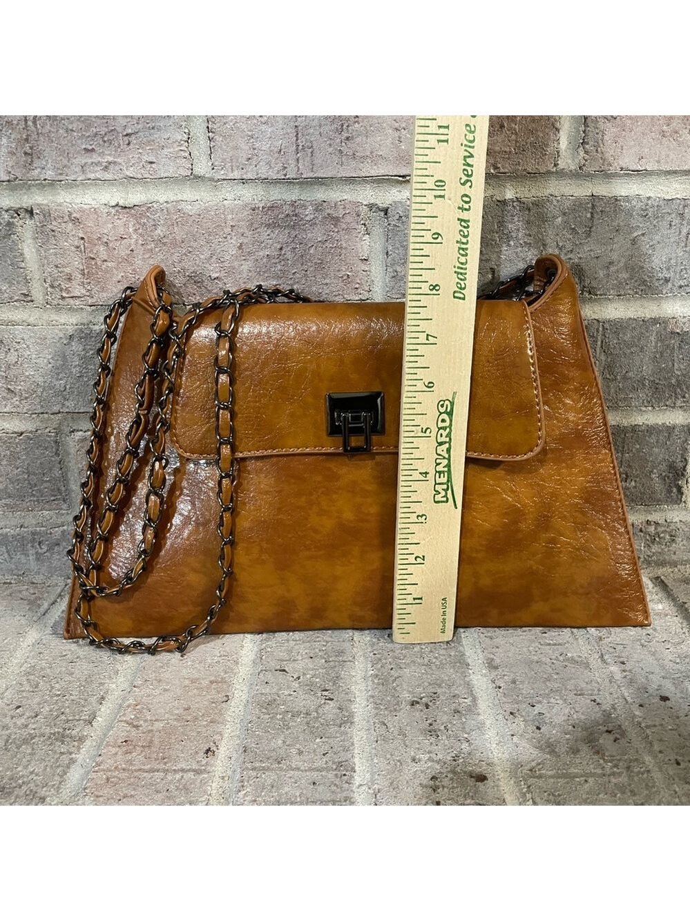 Elegant Brown Chain Bag - Picture 4 of 9